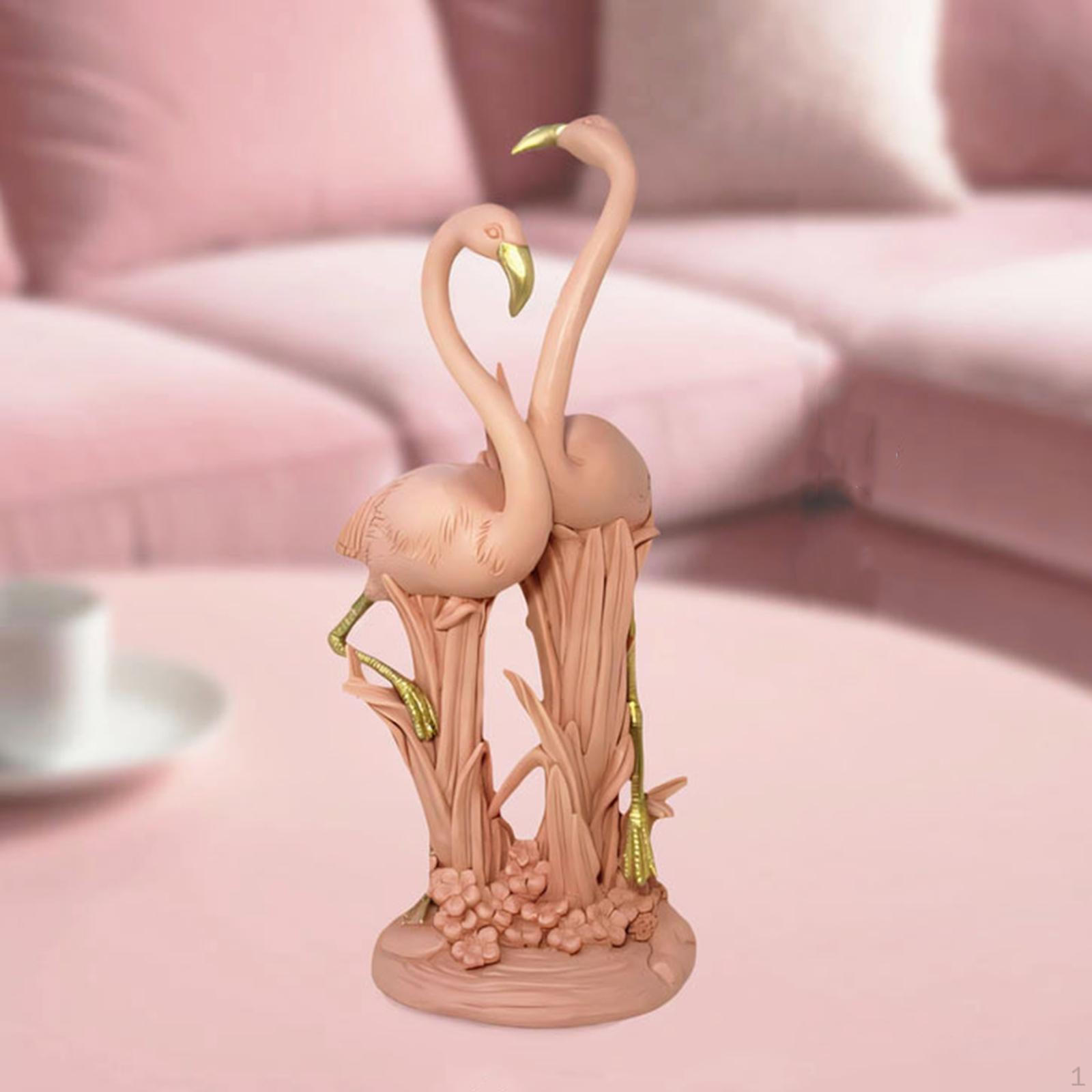 

Статуэтка пары фламинго, полимерная скульптура, подарки на День святого Валентина, декор, фигурка-орнамент для любителей искусства