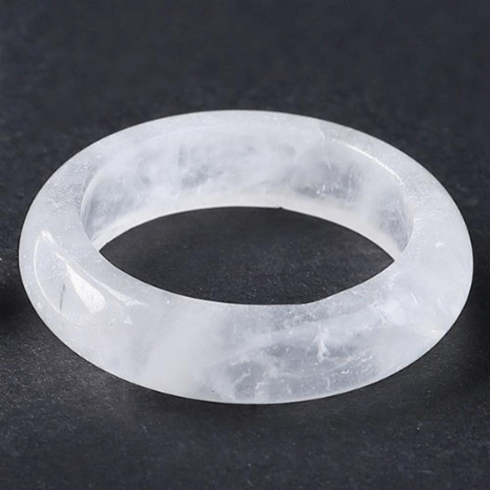 

Elegant Minimalist Ring Obsidian Stone Jewelry Finger Ring Crystal Stone Band Rings Women Style E
