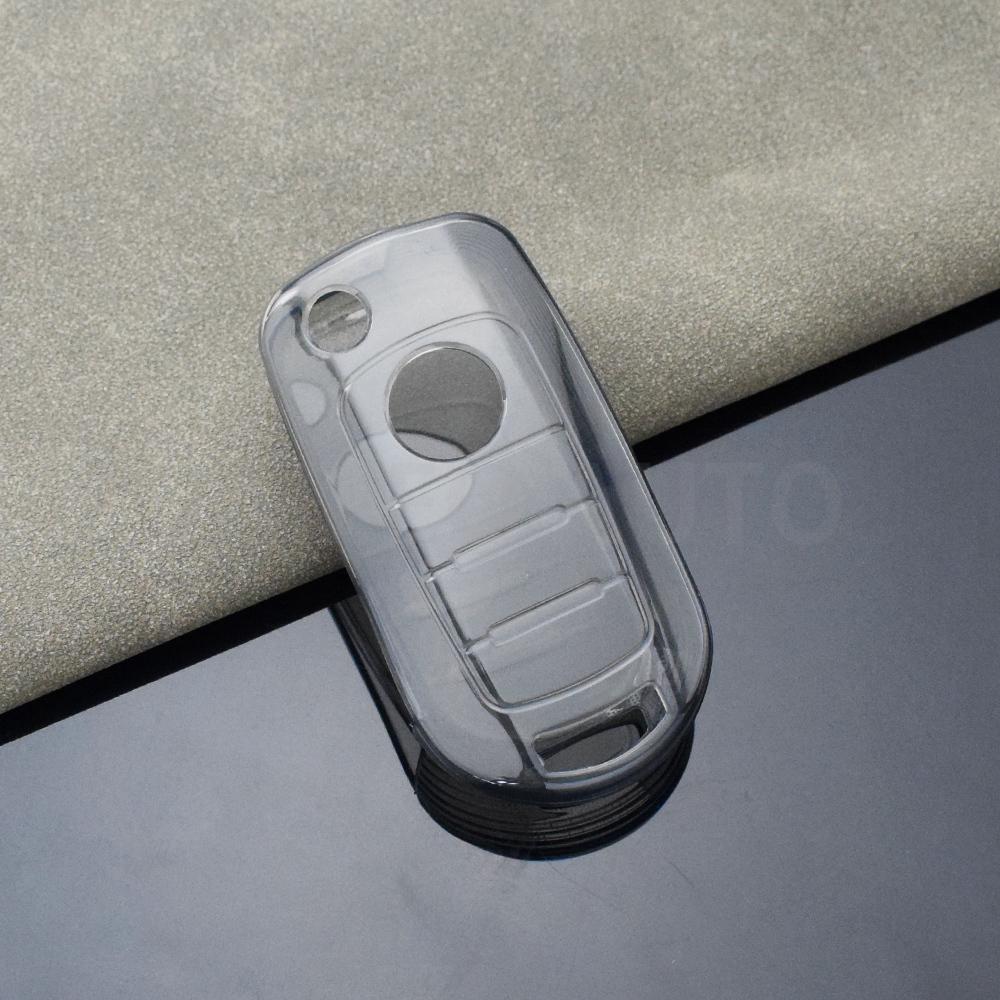Transprent Flip Key Case Cover Shell for FIAT Tipo Toro Nuovo Freedom 500X Doblo Argo Grazie Protector Keyless Fob Accessories