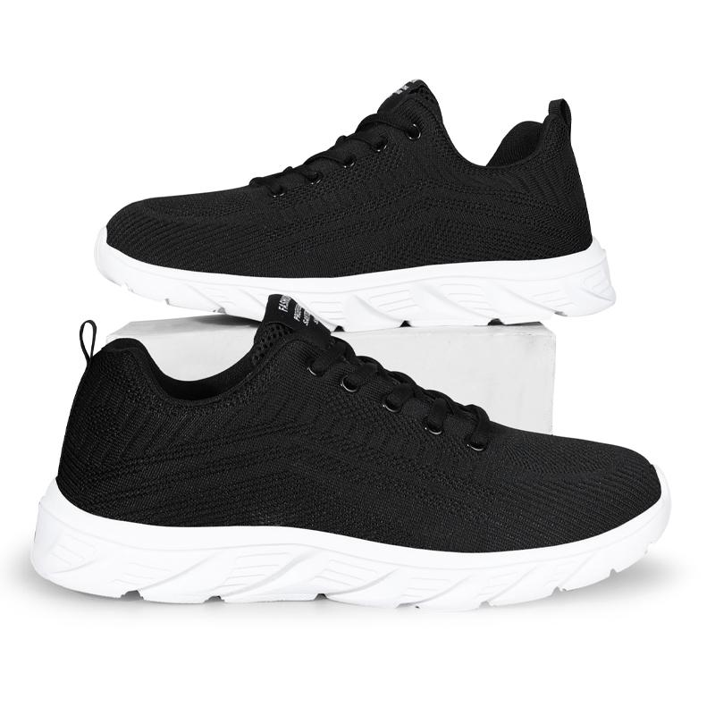 

Мужские модные кроссовки для бега, удобные, легкие, спортивные, для занятий теннисом в помещении и на открытом воздухе 46 чёрный/белый