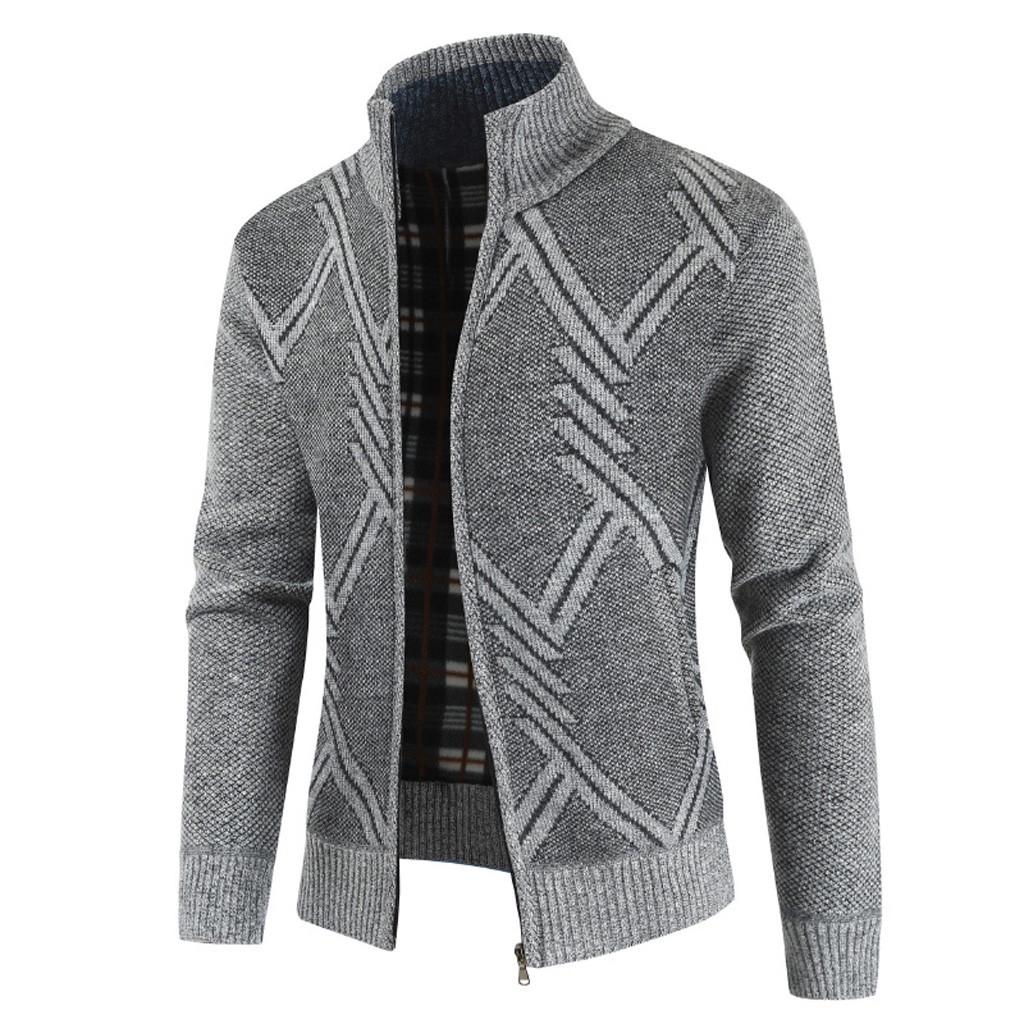 Winter Men's Casual Fashion Cardigan Sweater Jacket