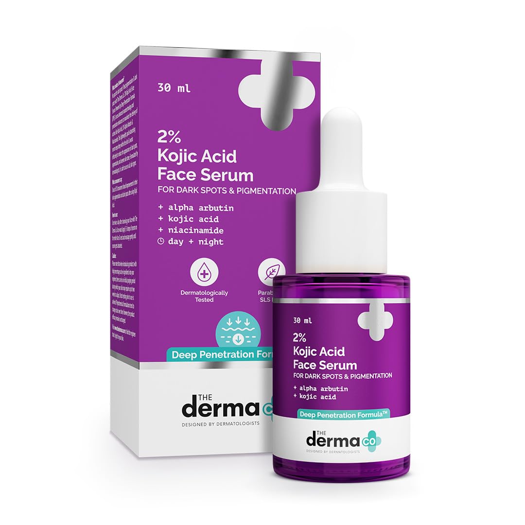 

The Derma Co. 2% Kojic Acid Face Serum 30 ml Pack of 1 | Brightens, Fades Dark Spots & Evens Skin Tone