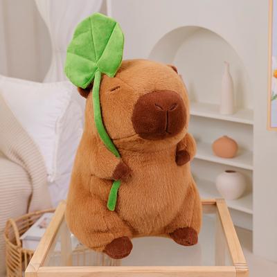 Novo Brinquedo de Pelúcia Capivara Boneca Capivara Folha de Lótus Boneca Infantil