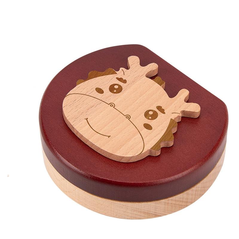 Wooden Baby Kids Tooth Storage Box Tooth Wood Box Organizer Milk Teeth Wood Storage Collecting Teeth Umbilical Cord Box
