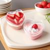 10/20/30Pcs Disposable Transparent Plastic Mousse Cup Mini Heart Shaped Pudding Dessert Cup For Hotel Party And Sweet Shop