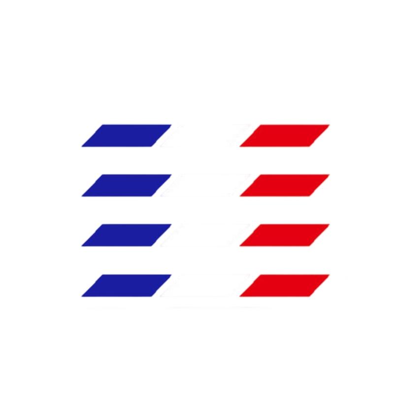 Car Motorcycle Stickers Scratch Concealment Italian French German Flag Pattern Stickers for Curved Surfaces PVC