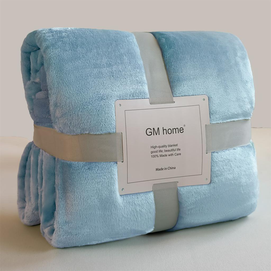 Super Thick 320g Solid Color Aviation Blanket Air Conditioner Car Office Class A Nap Blanket