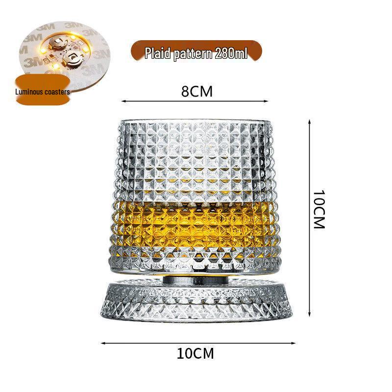 Qiwei Rotating Crystal Whiskey Brandy Glass