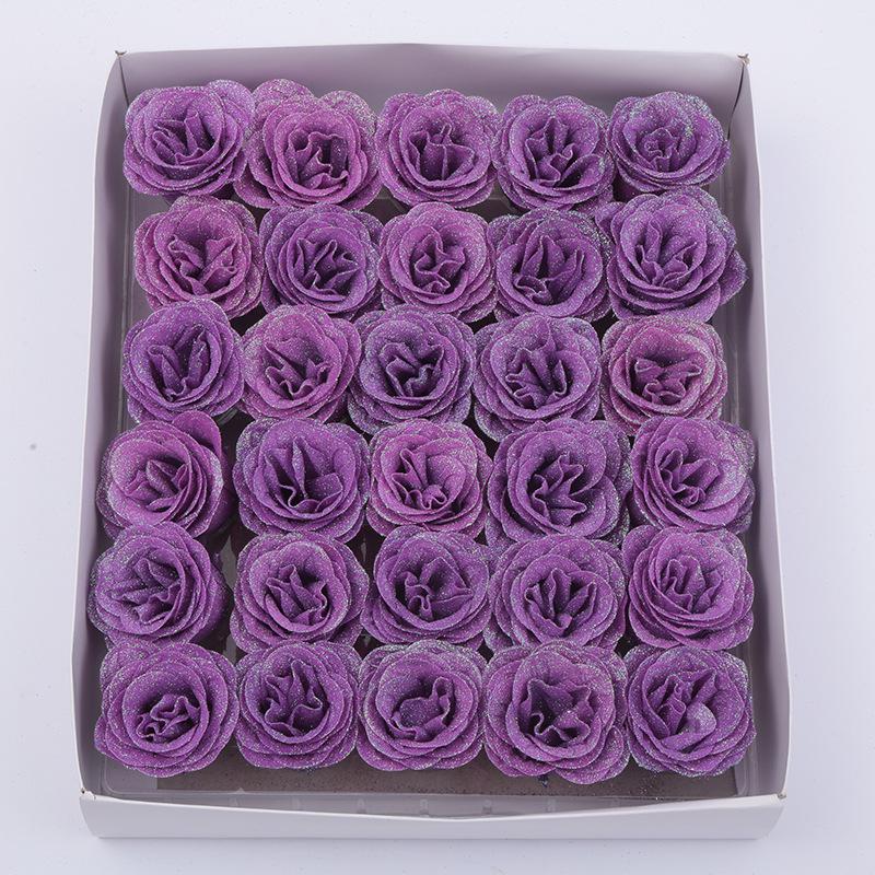 Rose Gold Crystal Glitter Blue Enchantress Flower Bouquet DIY Kit for Valentine's Day