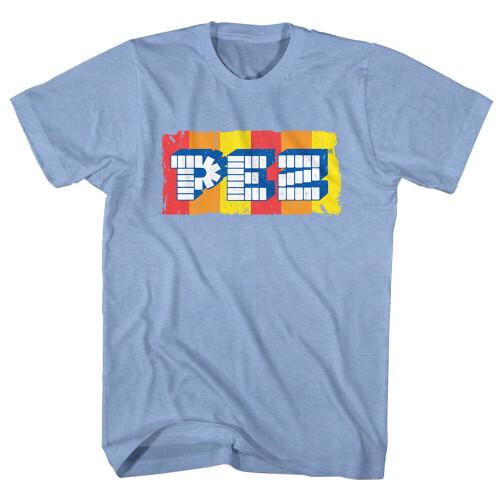 Pez Logo Light Blue Heather Adult T-Shirt L