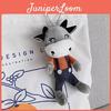 Adorable Plush Cow Mascot Keychain Soft Stuffed Animal Bag Pendant For Gift Giving