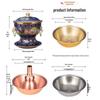 Cloisonné Single Person Copper Hot Pot with Alcohol Stove