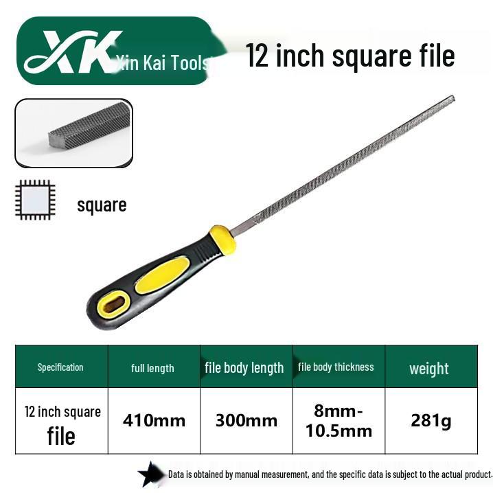 Steel Grinder File - Flat & Triangular Medium-Tooth Wear-Resistant Metal File