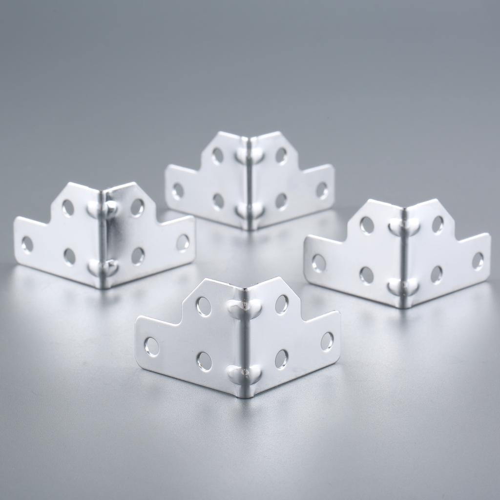 4Pcs Wrap Angle Flight Case Aviation Bag Protective Corner Brace Wooden Box Corner Protector Edge Covers Metal Corner Brackets