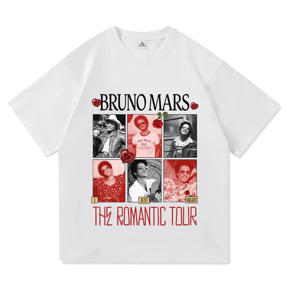 

Bruno Mars RoUnisextic Trip 2026 Print Tshirt Summer Short Sleeve Vneck Unisexs Tshirt Folk Style Hip Hop Artist Print Shirt 4XL