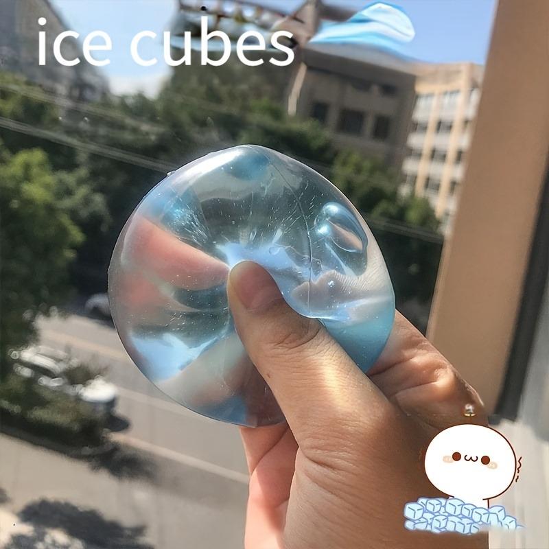 1/2 Stück [Transparente Eisblöcke] Transparente Eisblöcke zum Quetschen und Spielen | Maltose-Bonbon