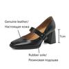 Mode NEU Frühling/Herbst Damen Pumps Echtes Leder Schuhe für Damen Eckige Zehenpartie Klobiger Absatz Damen Pumps Schnürschuhe Hoher Absatz Mary Janes