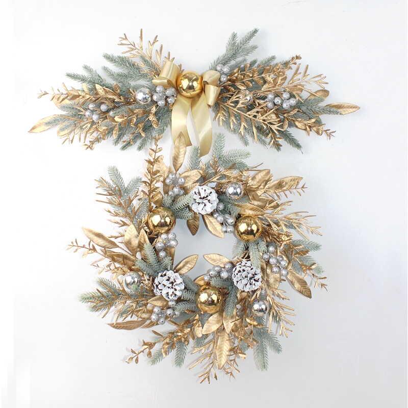 Christmas Garland Wreath Ornament for Wall, Tree, and Event Décor
