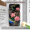 Retro Flower Hibiscus Golden Ink Painting Phone Case for OnePlus 12 13 R 11 10 9 Pro Nord 4 CE5 CE2 ACE2 ACE3 Frosted Soft Cover
