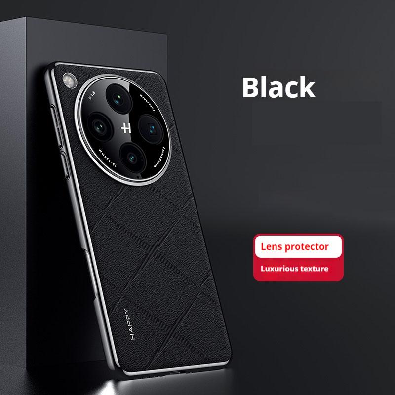 Fashion Leather Electroplated Hard PC Cover Case For OPPO Find X8 Pro X7 Ultra