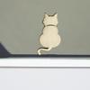 Car Decal Metal Cat 3D Animal Emblem for Scratch Hiding Chrome Finish Zinc Alloy Sticker for Body And Trunk Weatherproof Outdoor Use