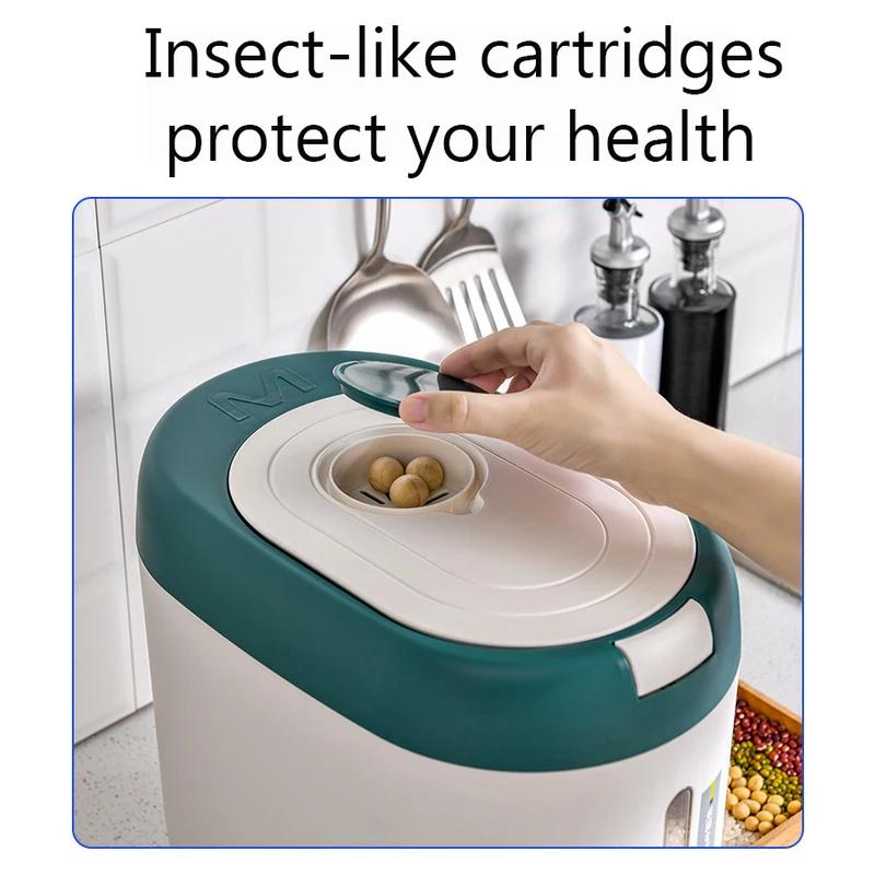 5KG/10KG Rice Dispenser Kitchen Organizer And Storage Container Home Box Cereal Jar Food Storage Jars