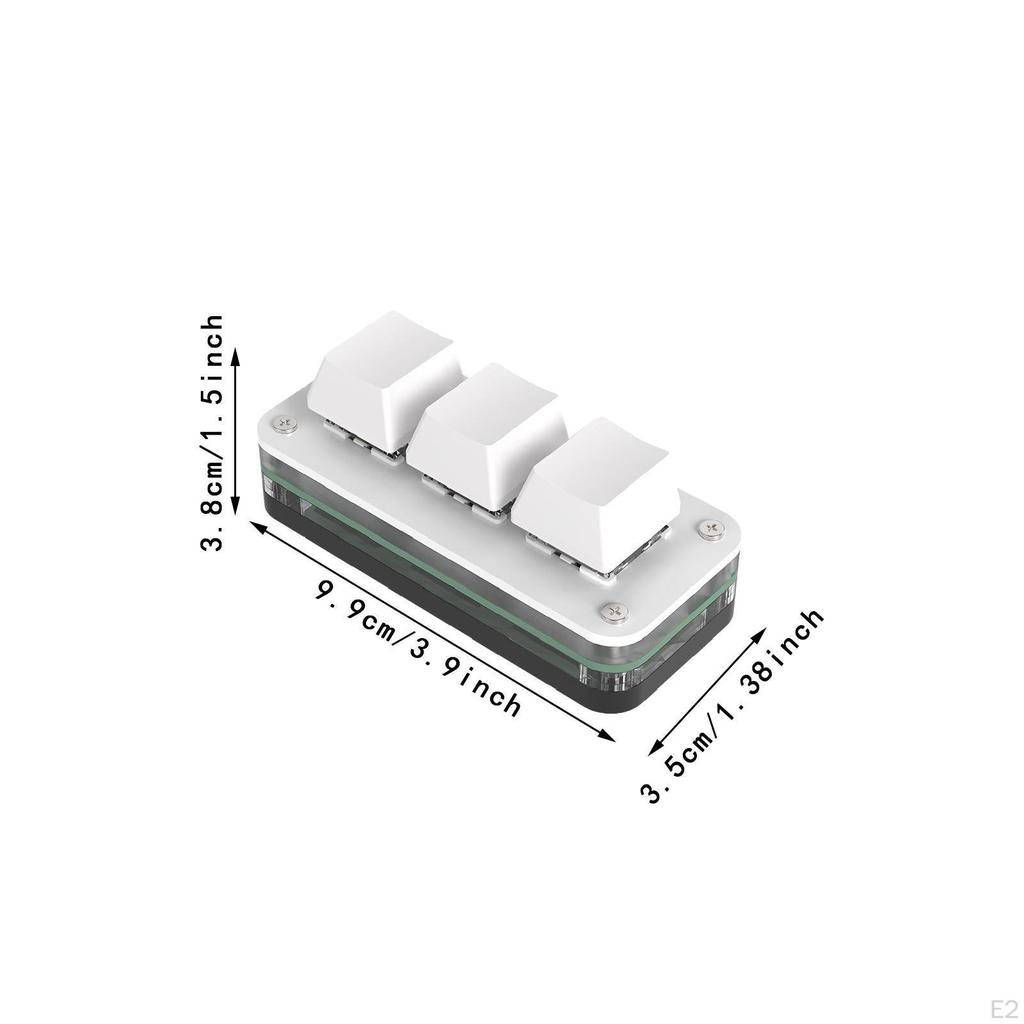 Mini 3 Key Keypad for , Mechanical Keyboard with Compact Design