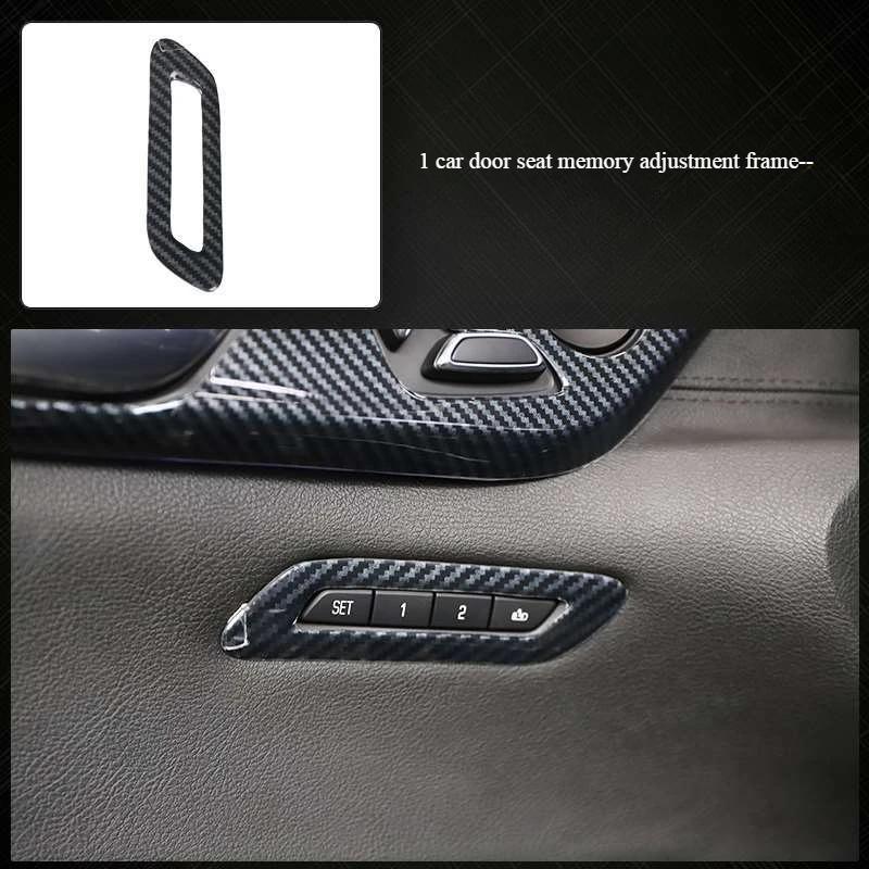 For Cadillac CT-6 2016-2020 Interior Carbon Fiber-Style Dashboard Trim Gear Steering Wheel Frame Panel European Auto Enthusiasts
