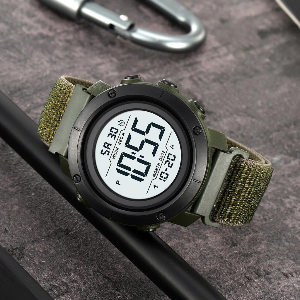 Sports waterproof electronic watch Student party electronic watch Couple multi-function dual-time watch