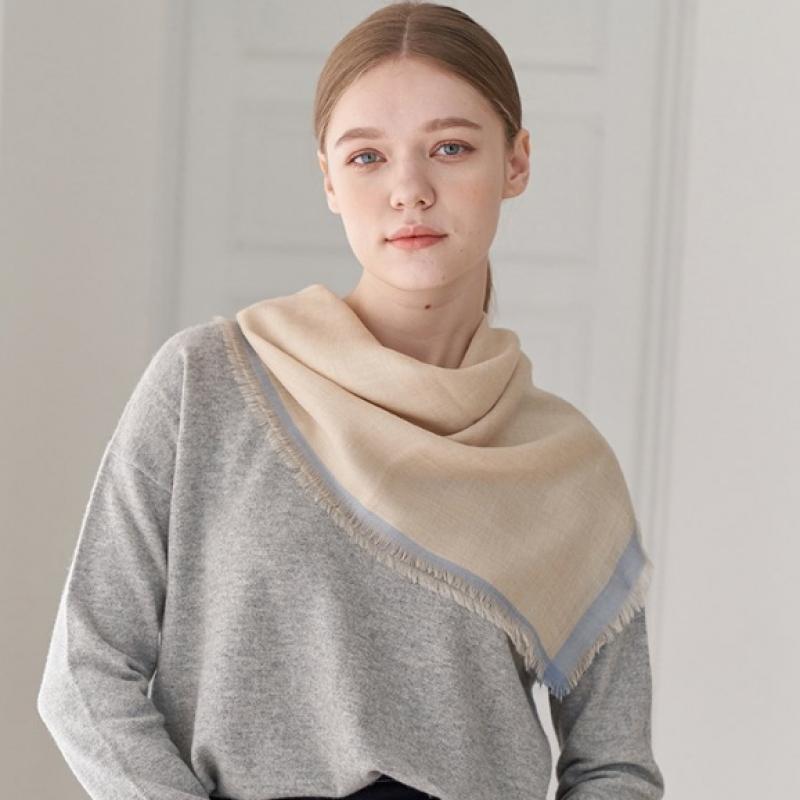 Dal Cashmere Air Scarf Square Beige