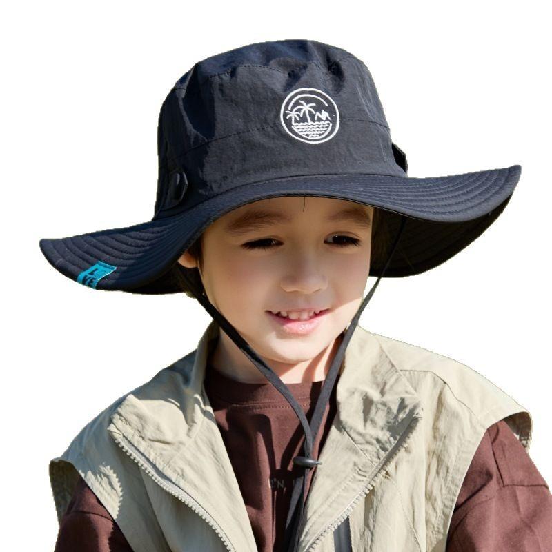 Children'S Uv Protection Bucket Hat Fashion Outdoor Hiking Hat Baby Sun Protection Sunshade Basin Hat