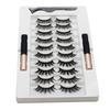 Magnetic Eyeliner Liquid Eyelashes 10 Pairs of Eyelashes 2 Eyeliner Liquid Sets Curling Thick