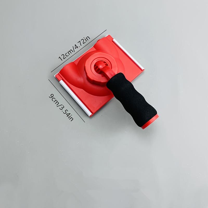 Multifunctional Latex Paint Edger Brush, Red Plastic Fiber Bristles for Precise Color Separation & Trimming, Corner Painting Aid, Guided Painting Tool