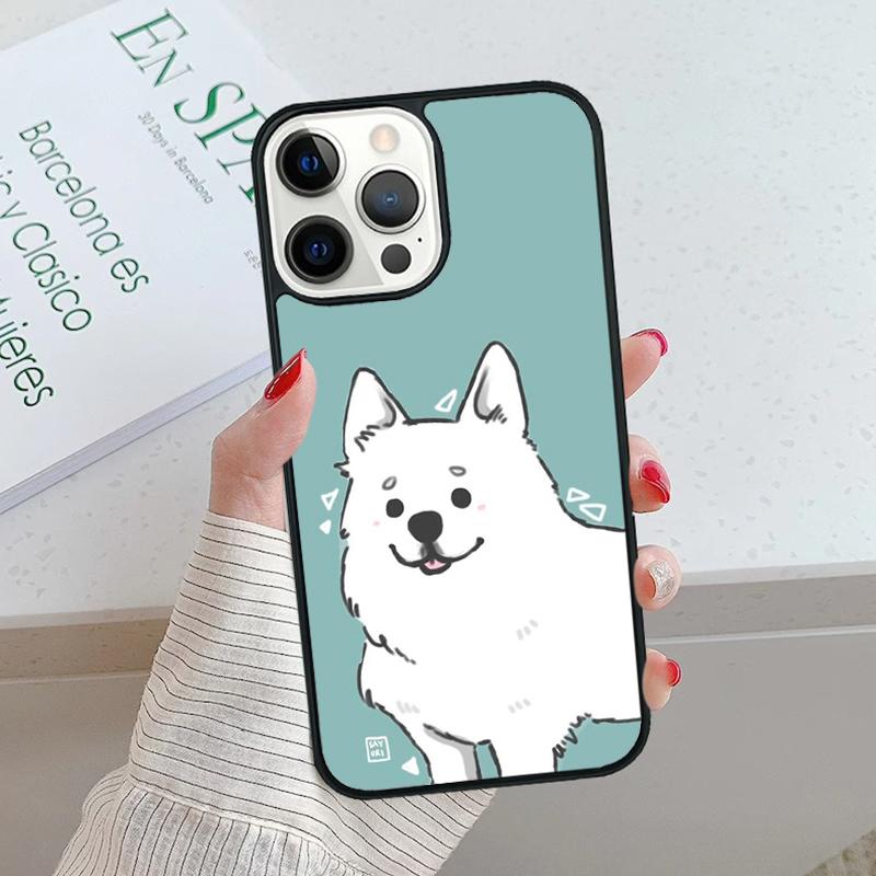 Cartoon Samoyed Dog Phone Case cover For iPhone 17 Air 15 16 16e 14 13 Pro Max Coque 12 11 Pro Max For Apple PLUS fundas