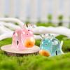 Glow-in-the-dark Cow Resin Pendant Miniature Landscape Cartoon Cute Luminous Animal Accessories Decorative Arts and Crafts