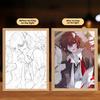 23cm/9.06in Bungo Stray Dogs Light Painting 3D Anime Led Night Lamp Peripherals Cartoon Crafts Table Display Birthday Decoration