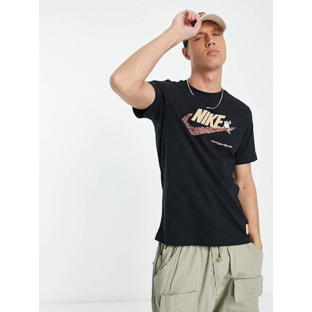 

Черная футболка Nike sole cafe