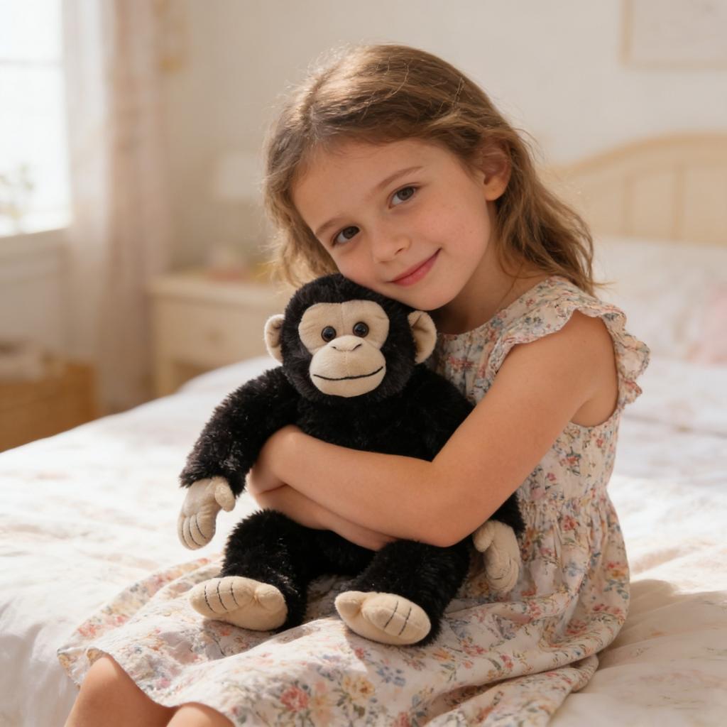 Black Chimpanzee Plush Toy - Orangutan Doll - Suitable For Hugging, Children's Birthday Gift For Boys And Girls