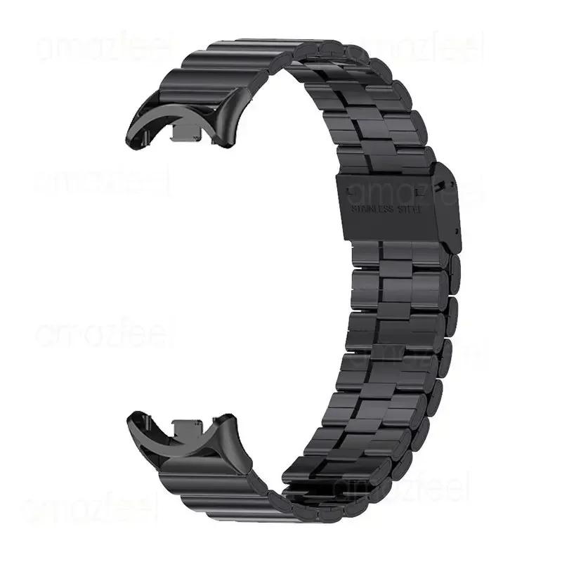 

Wristband for Xiaomi Smart Band 9 Metal Watch Strap for Xiaomi Mi Band 9 Watchband Correas reloj for xiaomi mi band 8 Bracelet For Mi Band 9-8 чорний