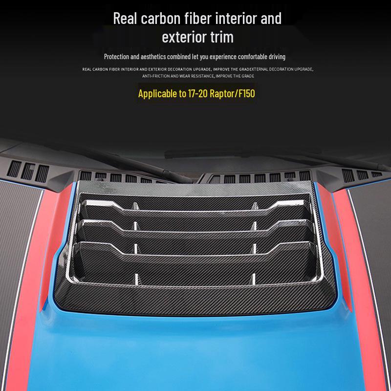 Ford Raptor F150 Engine Hood Real Carbon Fiber Off-Road Exterior Modification