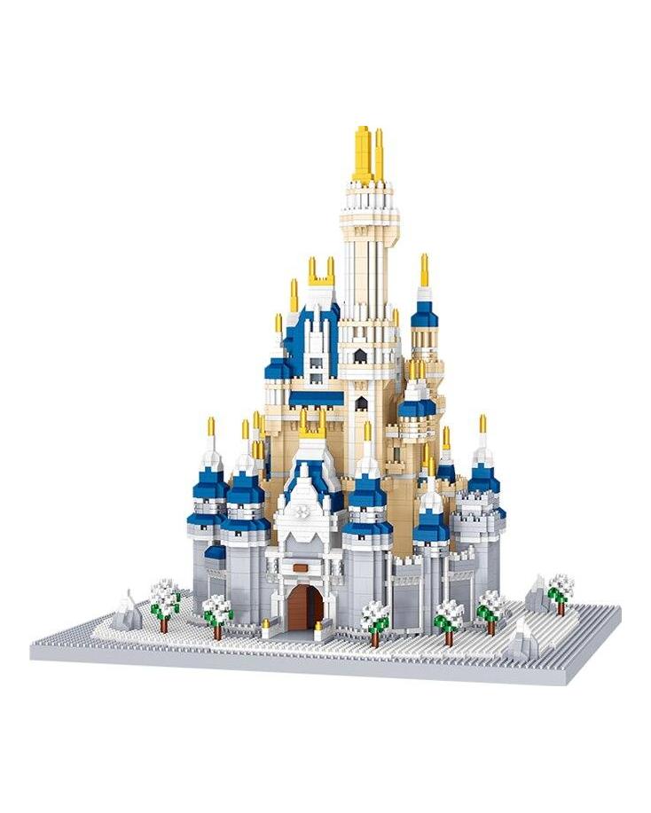 8189 Weltarchitektur Schneeschloss Palast Turm Winterbaum 3D Mini Diamantblöcke Ziegel Bauspielzeug für Kinder ohne Box