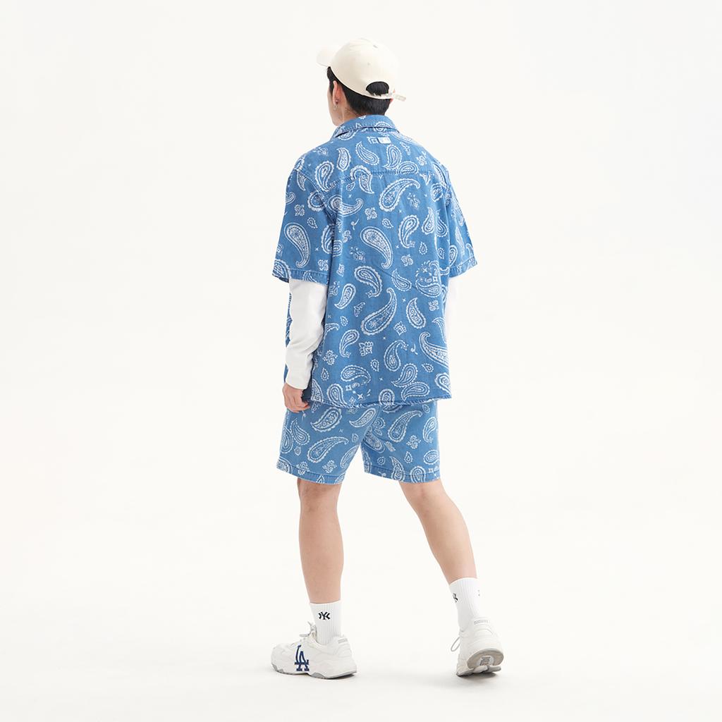 New MLB New York Yankees Casual Shorts Men's Light Blue 3LDPI0133-50SBL