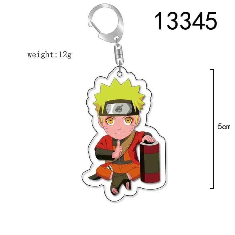 Anime Naruto Akryl nyckelring tillbehör Uzumaki Naruto Tecknad nyckelring