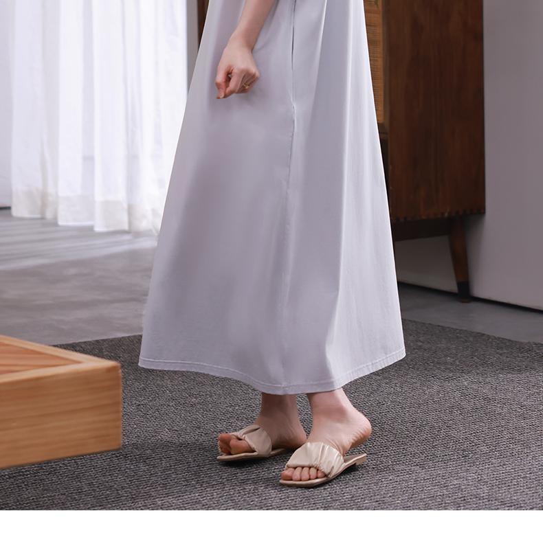 Xuan Liang 2026 New Sleeping Skirt Women's Summer Modal Cotton Short Sleeve Ultra Long Skirt Ice Silk Cool Home Dress