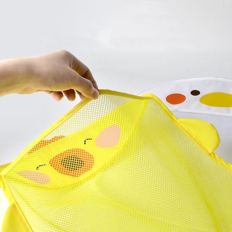 Baby Shower Toy Cute Duck Frog Net Toy Storage Bag Strong Suction Cup Baby Shower Game Bag Bathroom Organizer Water Toy