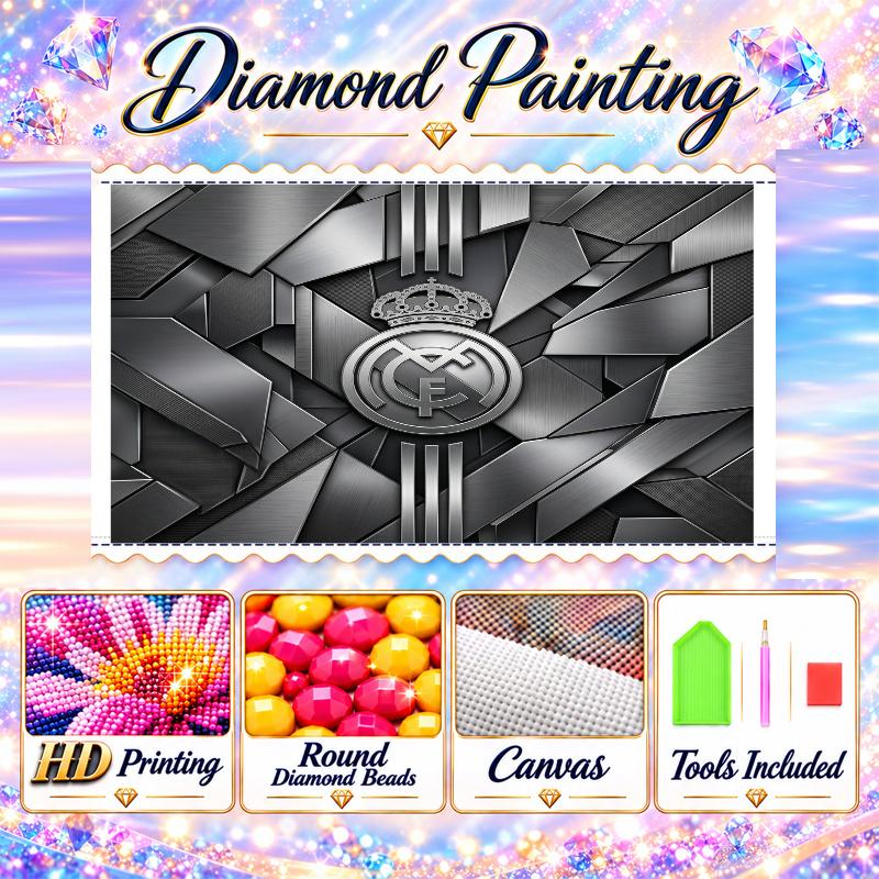 Real Madrid Diamond Painting Kit 5D Full Drill DIY Diamond Mosaic Wall Art Home Decor
