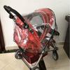 Baby Stroller Rain Cover Transparent Adjustable Shockproof Windproof Cover for Stroller Black