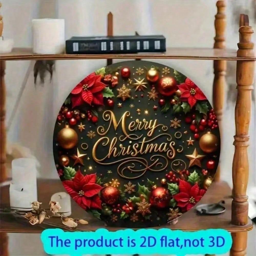 Rustic Farmhouse Iron Apple Basket Wall Decor with Artificial Fruit and Linen