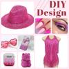 Pink Series Crystal Glass Flat Bottom Diamond Diy Rhinestone Nail Drill Mobile Phone Case Violent Bear Rhinestone Accessories Jewelry