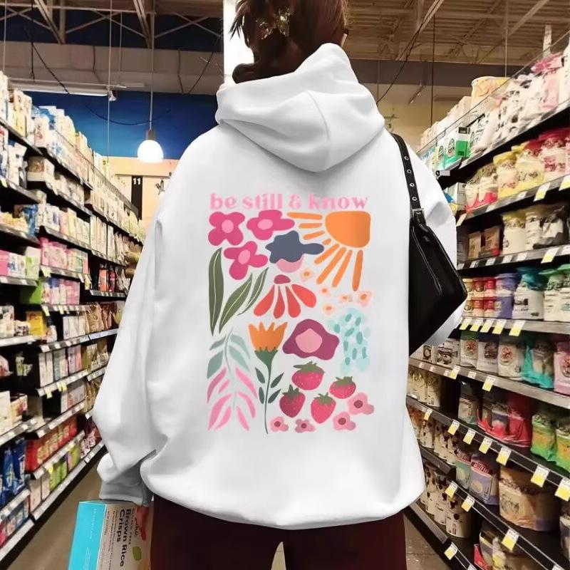 Women's Plus Size European Hoodies: Fleece-Lined, Long-Sleeved Sweatshirts for Autumn and Winter